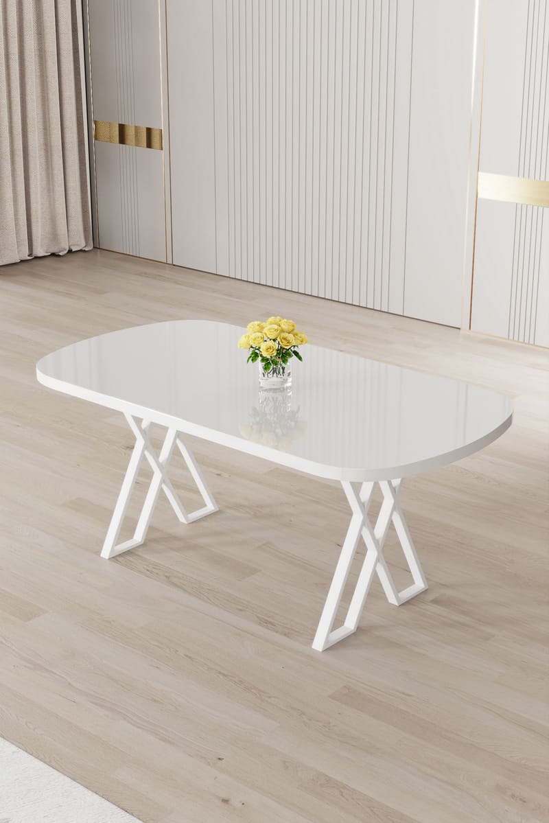 Ruokapöytä Hanah Home Kaye (168 x 76 x 90 cm) Valkoinen - Huonekalut - Pöytä & ruokailuryhmä - Ruokapöydät & keittiön pöydät