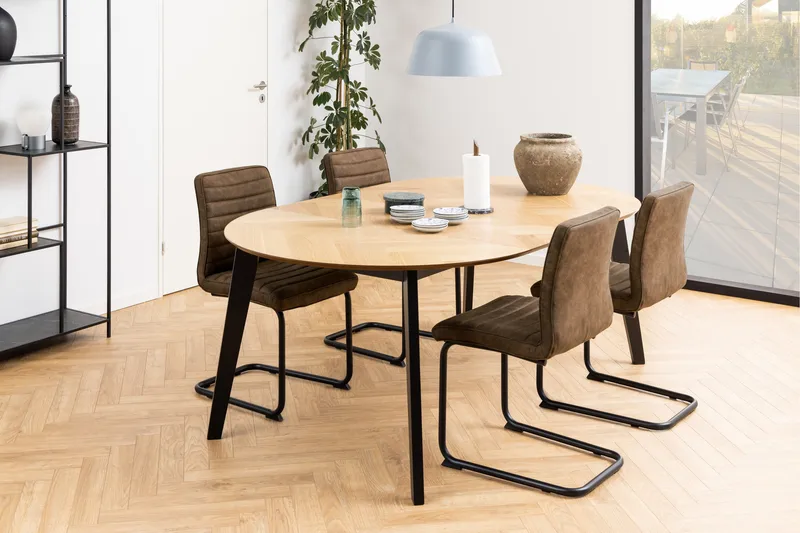 Ruokapöytä Hershey 120 cm Pyöreä - Luonnollinen - Huonekalut - Pöytä & ruokailuryhmä - Ruokapöydät & keittiön pöydät