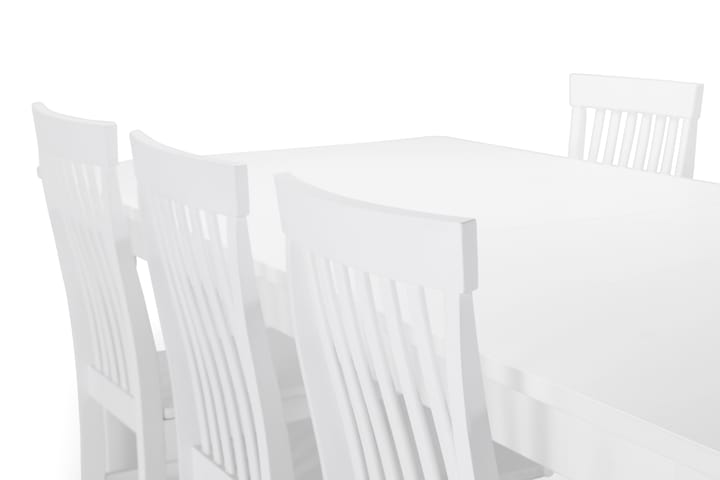 Ruokapöytä Isadora 6 Milica tuolia - Valkoinen - Ruokailuryhmä