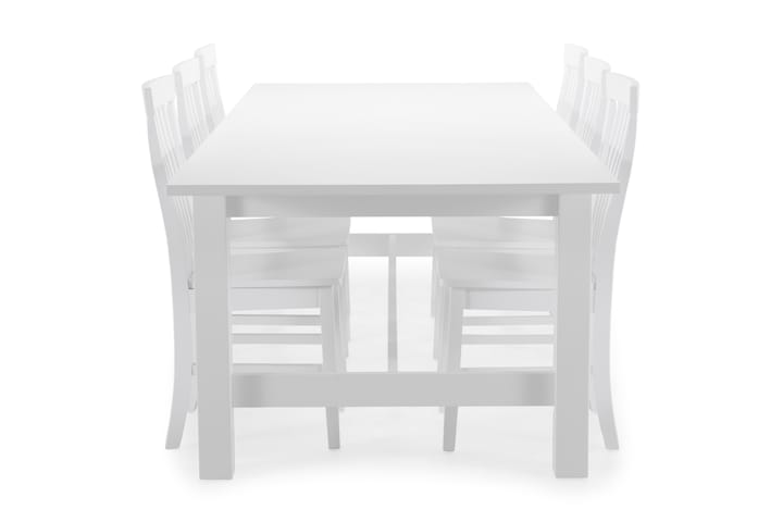 Ruokapöytä Isadora 6 Milica tuolia - Valkoinen - Ruokailuryhmä