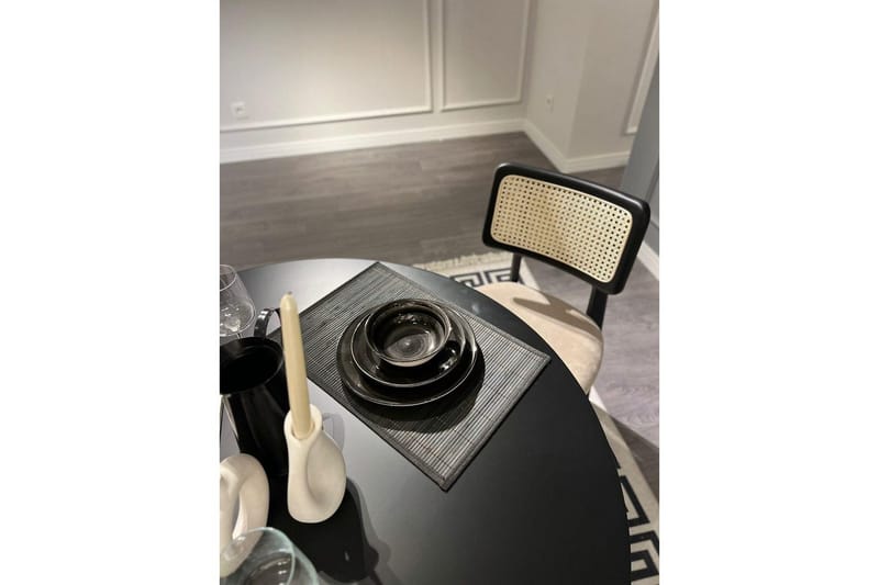 Ruokapöytä ja tuolisetti (5 osaa) Colomieu Musta / Valkoinen - Musta/Valkoinen - Huonekalut - Pöytä & ruokailuryhmä - Ruokailuryhmä