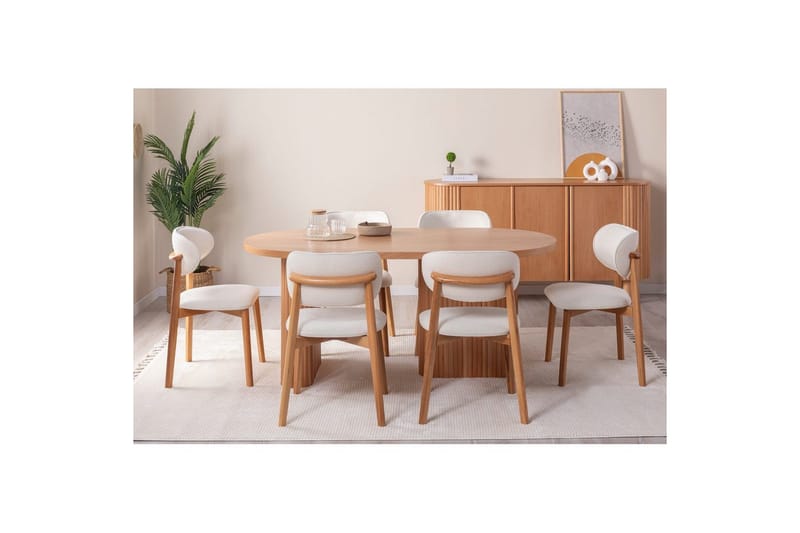 Ruokapöytä Karela Puu - Keskisävyinen puu - Huonekalut - Pöytä & ruokailuryhmä - Ruokapöydät & keittiön pöydät