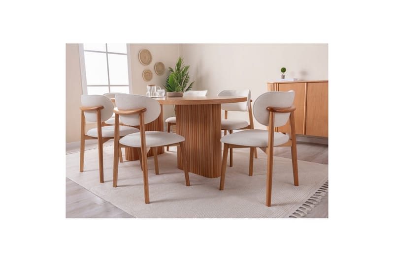 Ruokapöytä Karela Puu - Keskisävyinen puu - Huonekalut - Pöytä & ruokailuryhmä - Ruokapöydät & keittiön pöydät