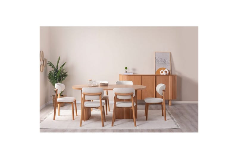 Ruokapöytä Karela Puu - Keskisävyinen puu - Huonekalut - Pöytä & ruokailuryhmä - Ruokapöydät & keittiön pöydät