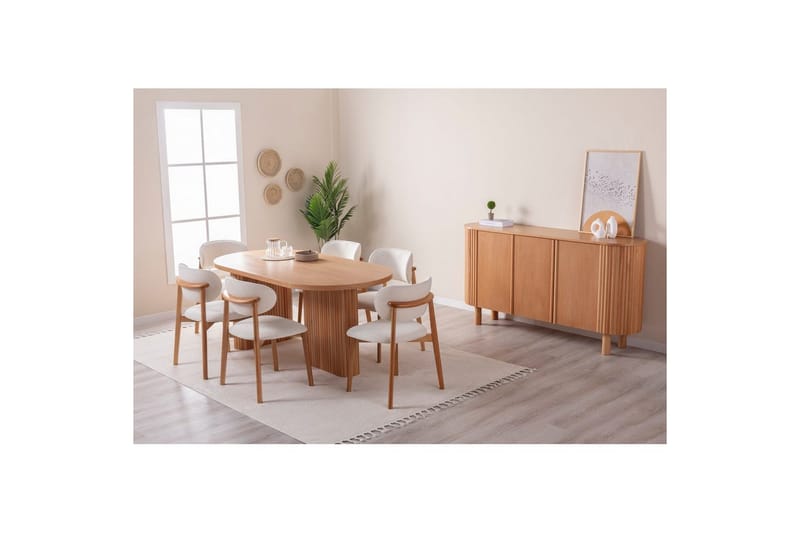 Ruokapöytä Karela Puu - Keskisävyinen puu - Huonekalut - Pöytä & ruokailuryhmä - Ruokapöydät & keittiön pöydät