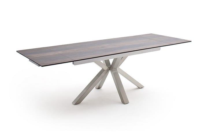 Ruokapöytä Kariwa 160 cm - Lasi/Hopea - Ruokapöydät & keittiön pöydät