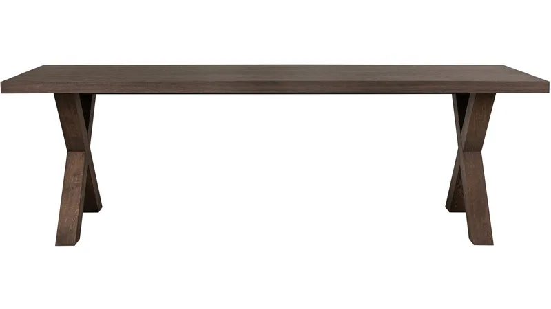 Ruokapöytä Lindor 240x100 cm - Öljytty ruskea tammiviilu - Huonekalut - Pöytä & ruokailuryhmä - Ruokapöydät & keittiön pöydät