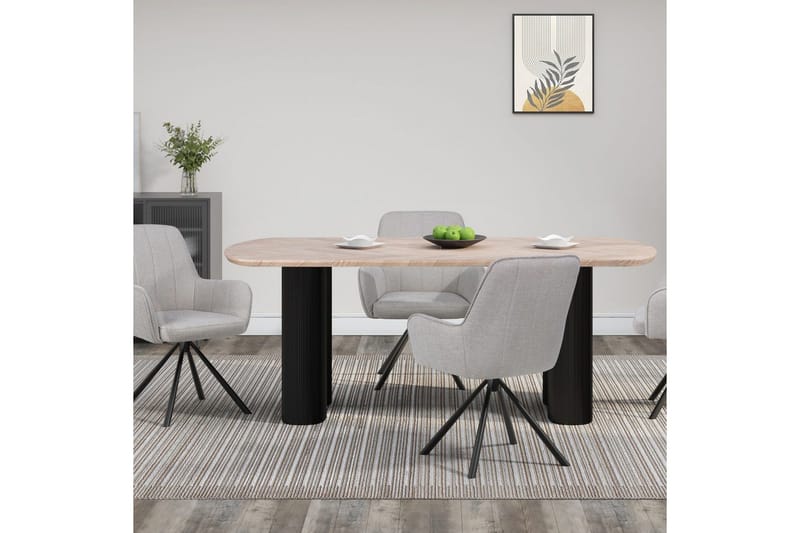 Ruokapöytä Loft24 Bessonville soikea ruokapöytä 160x90 cm - Huonekalut - Pöytä & ruokailuryhmä - Ruokapöydät & keittiön pöydät