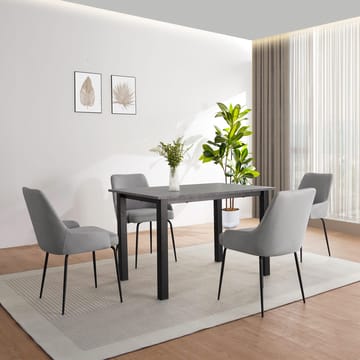Ruokapöytä Loft24 Durham Betoni 120 × 80 cm - Betoninharmaa ja musta - Huonekalut - Pöytä & ruokailuryhmä - Ruokapöydät & keittiön pöydät