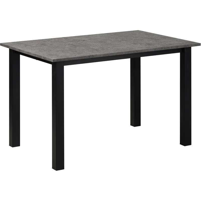 Ruokapöytä Loft24 Durham Betoni 120 × 80 cm, Betoninharmaa ja musta