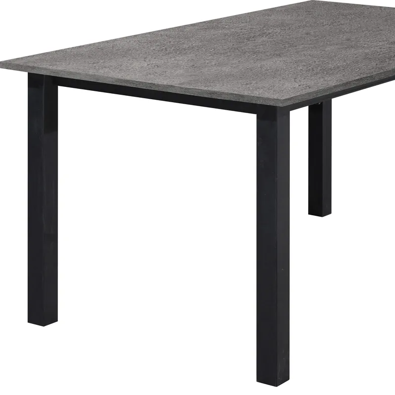 Ruokapöytä Loft24 Durham Betoni 160 × 90 cm - Betoninharmaa ja musta - Huonekalut - Pöytä & ruokailuryhmä - Ruokapöydät & keittiön pöydät