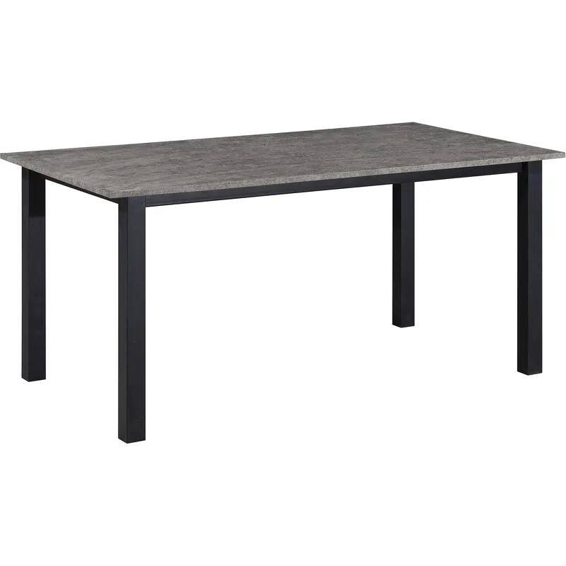 Ruokapöytä Loft24 Durham Betoni 160 × 90 cm, Betoninharmaa ja musta