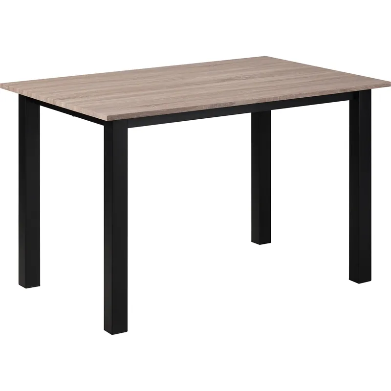 Ruokapöytä Loft24 Durham Tammi/musta 120 × 80 cm, Tammenruskea ja musta