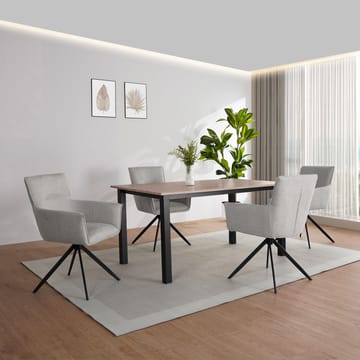 Ruokapöytä Loft24 Durham Tammi/musta 160 × 90 cm - Tammenruskea ja musta - Huonekalut - Pöytä & ruokailuryhmä - Ruokapöydät & keittiön pöydät