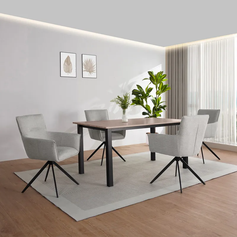 Ruokapöytä Loft24 Durham Tammi/musta 160 × 90 cm - Tammenruskea ja musta - Huonekalut - Pöytä & ruokailuryhmä - Ruokapöydät & keittiön pöydät