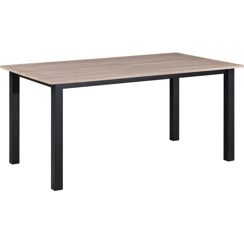 Ruokapöytä Loft24 Durham Tammi/musta 160 × 90 cm, Tammenruskea ja musta
