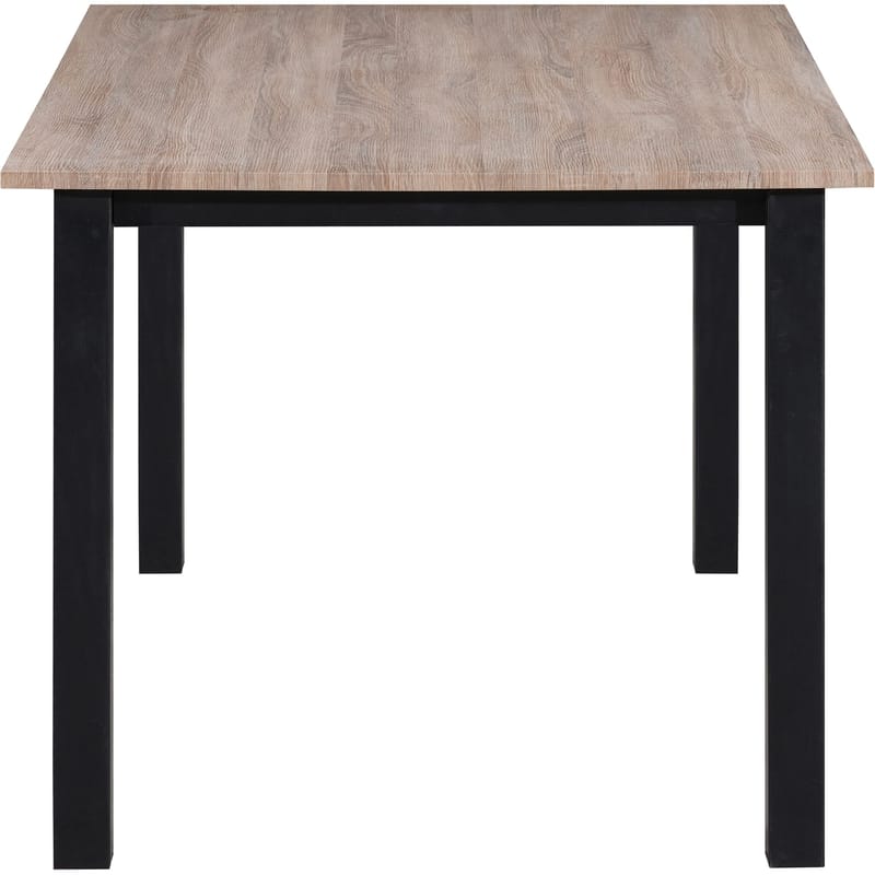 Ruokapöytä Loft24 Durham Tammi/musta 160 × 90 cm - Tammenruskea ja musta - Huonekalut - Pöytä & ruokailuryhmä - Ruokapöydät & keittiön pöydät