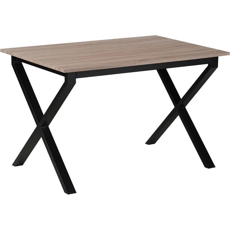 Ruokapöytä Loft24 Ipswich Tammi/musta 120 × 80 cm, Tammi ja musta