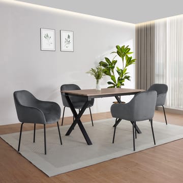 Ruokapöytä Loft24 Ipswich Tammi/musta 120 × 80 cm - Tammi ja musta - Huonekalut - Pöytä & ruokailuryhmä - Ruokapöydät & keittiön pöydät