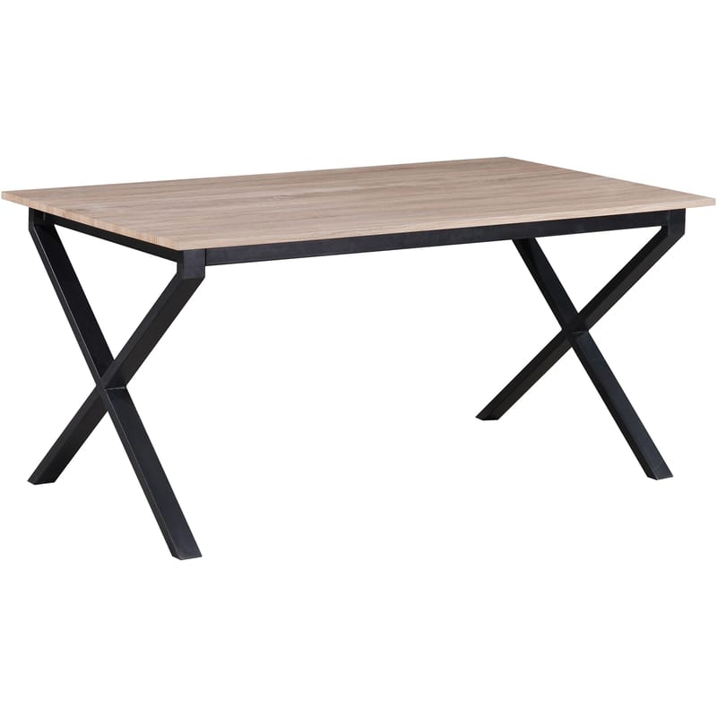 Ruokapöytä Loft24 Ipswich Tammi/musta 160 × 90 cm, Tammi ja musta