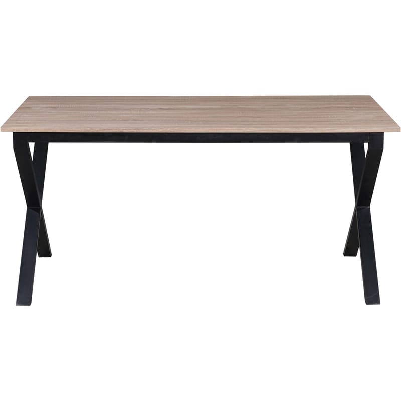 Ruokapöytä Loft24 Ipswich Tammi/musta 160 × 90 cm - Tammi ja musta - Huonekalut - Pöytä & ruokailuryhmä - Ruokapöydät & keittiön pöydät