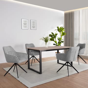 Ruokapöytä Loft24 Luton Tammi/musta 160 × 90 cm - Tammi ja musta - Huonekalut - Pöytä & ruokailuryhmä - Ruokapöydät & keittiön pöydät