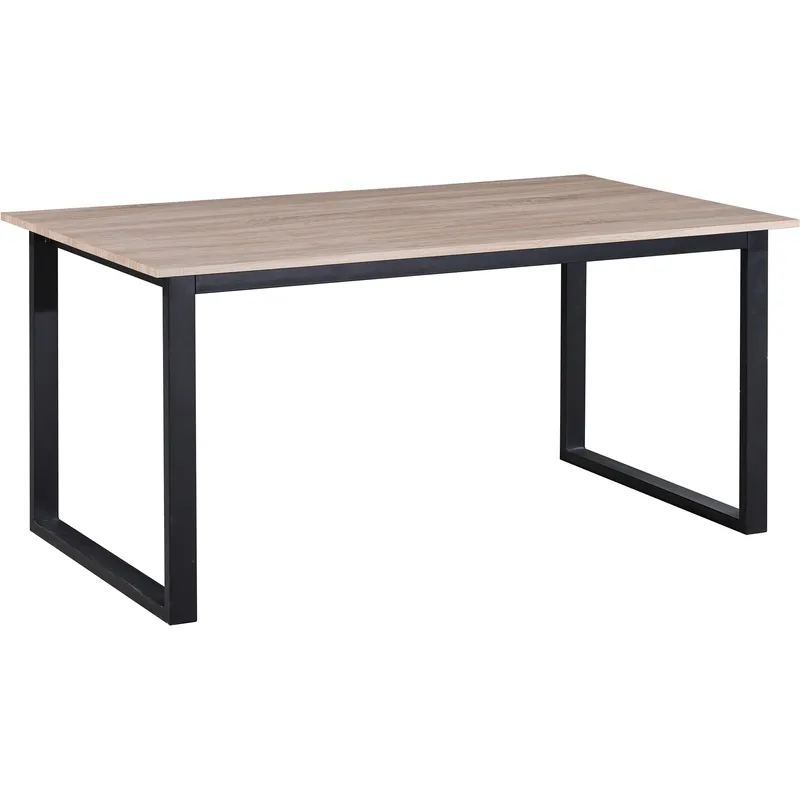 Ruokapöytä Loft24 Luton Tammi/musta 160 × 90 cm, Tammi ja musta