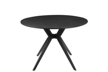 Ruokapöytä Loft24 Philip ruokapöytä, pyöreä 110 cm Musta - Huonekalut - Pöytä & ruokailuryhmä - Ruokapöydät & keittiön pöydät
