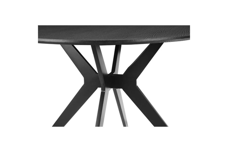 Ruokapöytä Loft24 Philip ruokapöytä, pyöreä 110 cm Musta - Huonekalut - Pöytä & ruokailuryhmä - Ruokapöydät & keittiön pöydät