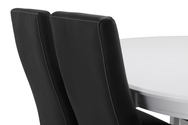 Ruokapöytä Lowisa 4 Max tuolia - Valkoinen/Musta - Ruokailuryhmä