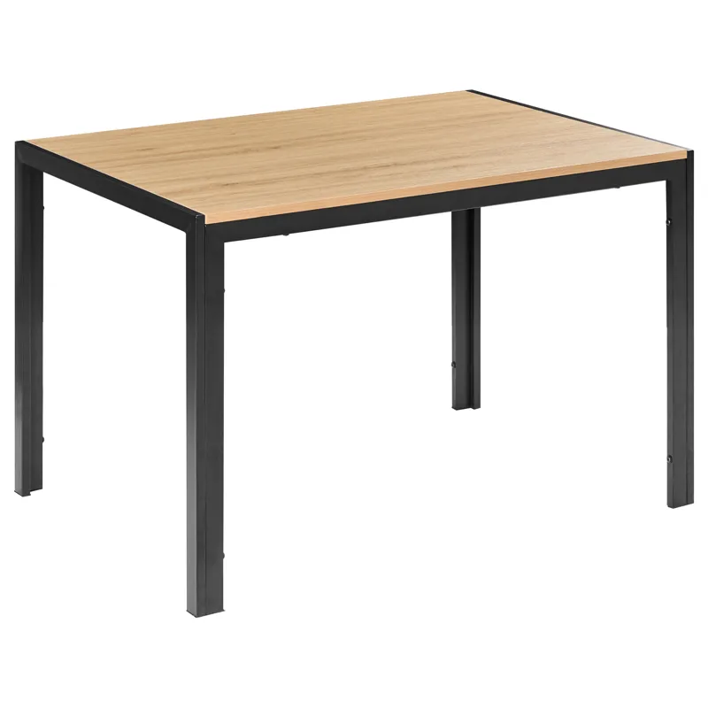 Ruokapöytä Mann 120 cm, Vaaleanruskea, musta