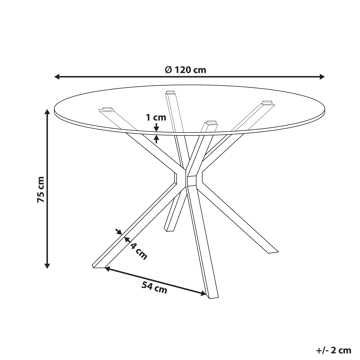 Ruokapöytä Meston 120 cm - Musta - Huonekalut - Pöytä & ruokailuryhmä - Ruokapöydät & keittiön pöydät