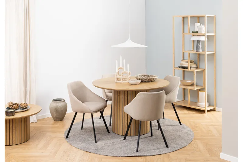 Ruokapöytä Mikuni 120 cm Pyöreä - Luonnollinen - Huonekalut - Pöytä & ruokailuryhmä - Ruokapöydät & keittiön pöydät