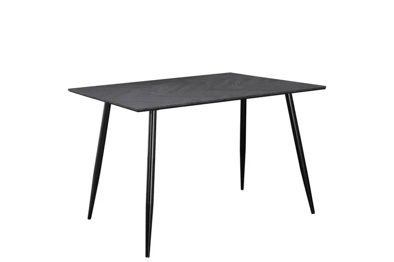 Ruokapöytä Monza 120x80x76 cm, Fishbone Greyoak/Musta, 120x80x76 cm, Fishbone Greyoak/Musta