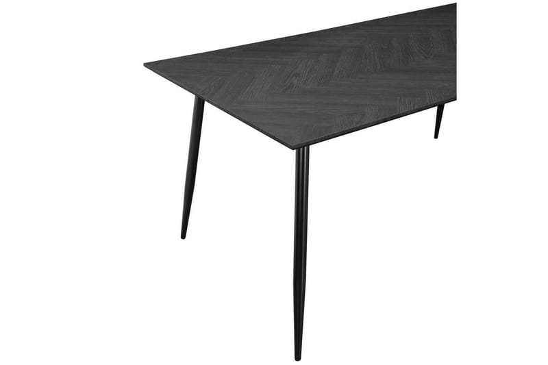 Ruokapöytä Monza 120x80x76 cm, Fishbone Greyoak/Musta - 120x80x76 cm, Fishbone Greyoak/Musta - Huonekalut - Pöytä & ruokailuryhmä - Ruokapöydät & keittiön pöydät