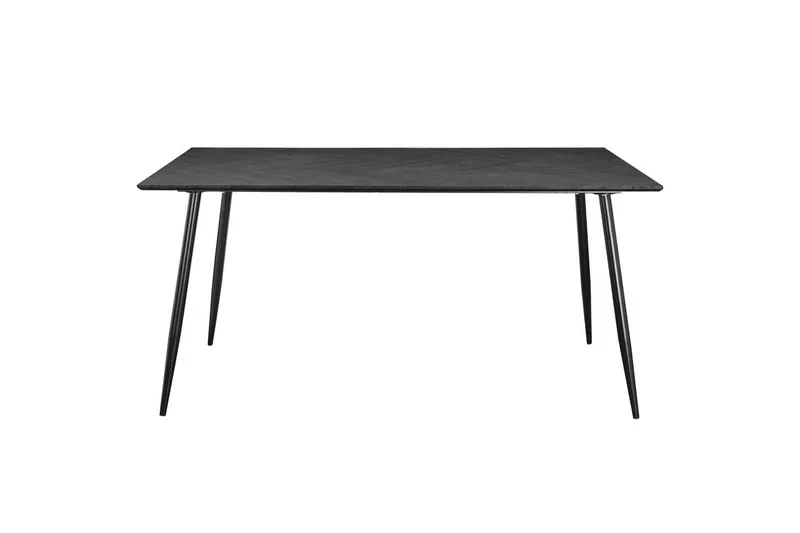 Ruokapöytä Monza 160x90x76 cm, Fishbone Greyoak/Musta - 160x90x76 cm, Fishbone Greyoak/Musta - Huonekalut - Pöytä & ruokailuryhmä - Ruokapöydät & keittiön pöydät