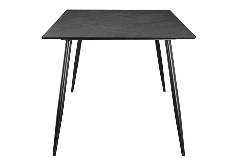 Ruokapöytä Monza 160x90x76 cm, Fishbone Greyoak/Musta - 160x90x76 cm, Fishbone Greyoak/Musta - Huonekalut - Pöytä & ruokailuryhmä - Ruokapöydät & keittiön pöydät