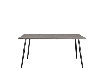 Ruokapöytä Monza 160x90x76 cm, Fishbone Whiteoak/Musta - 160x90x76 cm, Fishbone Whiteoak/Musta - Huonekalut - Pöytä & ruokailuryhmä - Ruokapöydät & keittiön pöydät