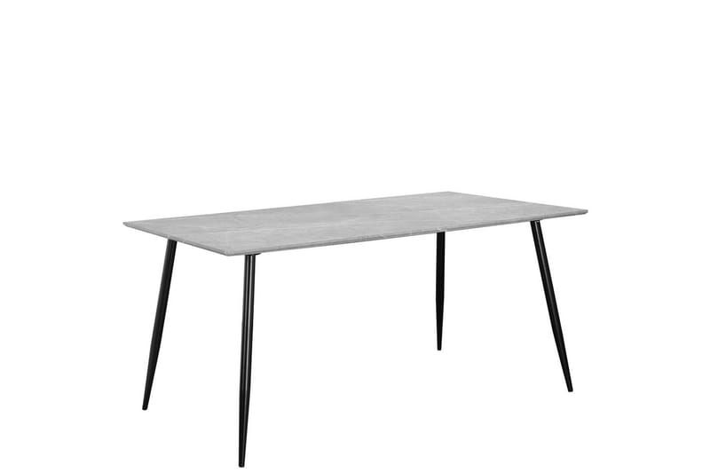 Ruokapöytä Monza 160x90x76 cm, Kivi/Musta - 160x90x76 cm, Kivi/Musta - Huonekalut - Pöytä & ruokailuryhmä - Ruokapöydät & keittiön pöydät