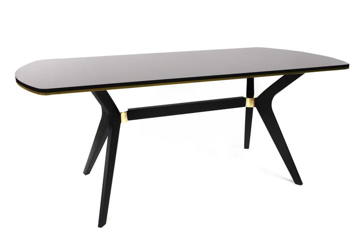 Ruokapöytä Nanku 180 cm - Ruskea/Kulta/Musta - Ruokapöydät & keittiön pöydät