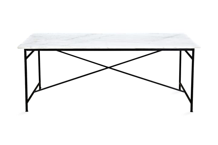 Ruokapöytä Narses 200 cm Marmori - Valkoinen/Musta - Ruokapöydät & keittiön pöydät