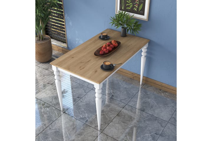 Ruokapöytä Naryani 120 cm - Pähkinä/Valkoinen - Ruokapöydät & keittiön pöydät