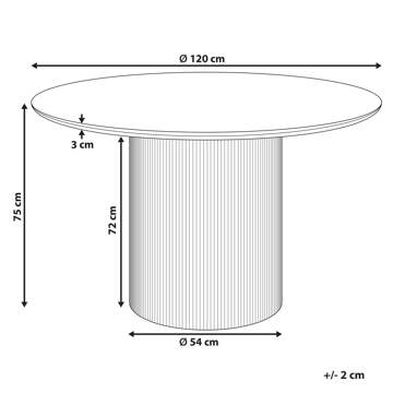 Ruokapöytä Newell 120 cm - Vaalea beige - Huonekalut - Pöytä & ruokailuryhmä - Ruokapöydät & keittiön pöydät