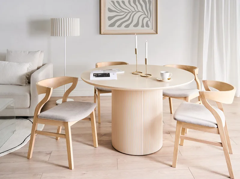 Ruokapöytä Newell 120 cm - Vaalea beige - Huonekalut - Pöytä & ruokailuryhmä - Ruokapöydät & keittiön pöydät