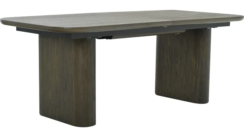Ruokapöytä NFG Aldon 200x100 + 80 cm Brun Med tilläggsskiva, Ruskea