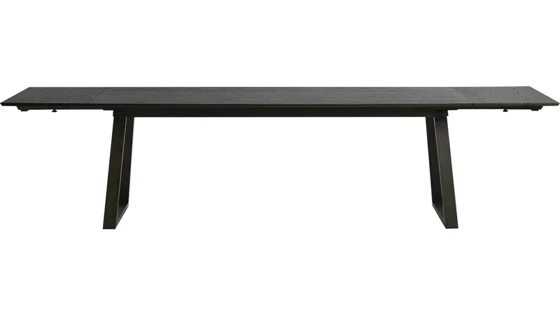 Ruokapöytä Norvik 220+50+50 cm, Ruskealakattu tammi