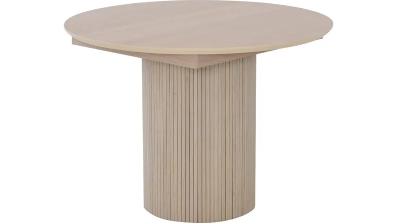 Ruokapöytä Odmark 105 cm, Valkopigmentoitu tammi