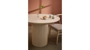 Ruokapöytä Odmark 105 cm - Valkopigmentoitu tammi - Huonekalut - Pöytä & ruokailuryhmä - Ruokapöydät & keittiön pöydät