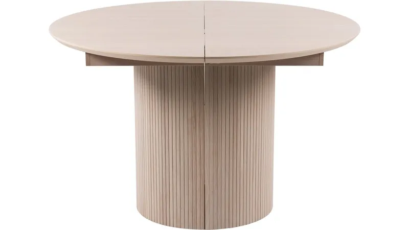 Ruokapöytä Odmark 120 cm, Valkopigmentoitu tammi