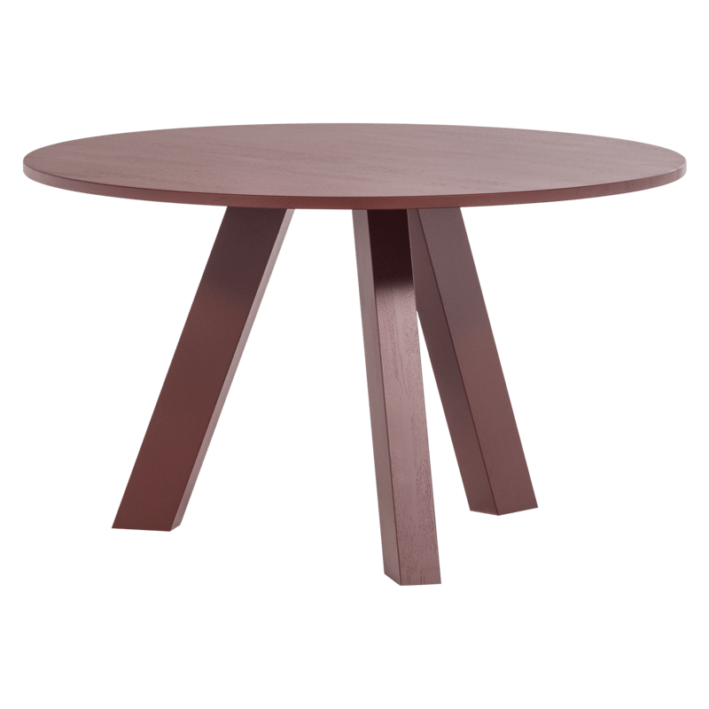 Ruokapöytä Rhonda 129 cm pyöreä, Viininpunainen
